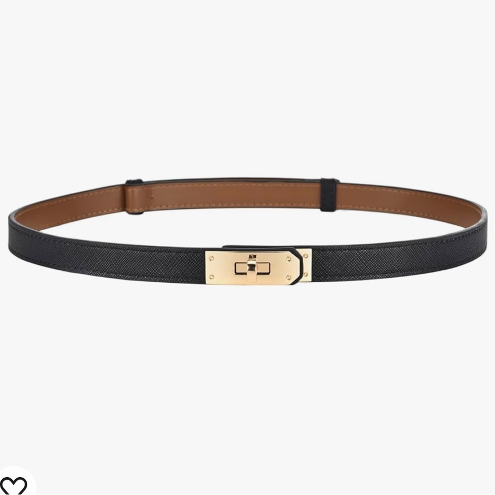 Premium faux leather adjustable belt -available in tan, cognac brown, & black - Picture 7 of 10
